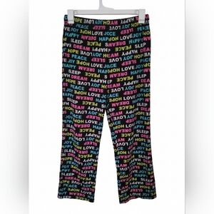 Women's Colorful Affirmations Words Pajama Pants (M)